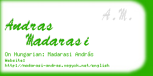 andras madarasi business card
